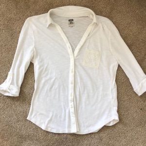 Button Down White Top
